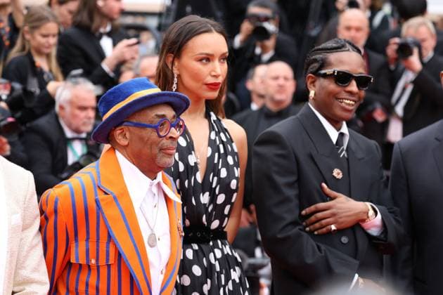 Highest 2 Lowest red carpet in Cannes Spike Lee, Ilfenesh Hadera and A$AP Rocky during the Highest 2 Lowest premiere, 78th Cannes Film Festival, France on 19 May 2025. CAP GOL GOL Cannes CÃ te d Azur France Copyright: xRickxGold CapitalxPicturesx