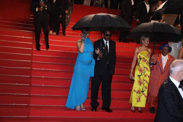 Rihanna and Asap Rocky leaving the Highest 2 Lowest Premiere - Cannes Rihanna and Asap Rocky are seen leaving the Highest 2 Lowest Premiere in Cannes, France on May 19, 2025 as part of the 78th Cannes Film Festival. Photo by Jerome Domine ABACAPRESS.COM Cannes France  Copyright: xDominexJerome ABACAx