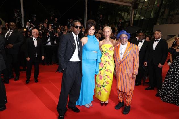 Rihanna and Asap Rocky leaving the Highest 2 Lowest Premiere - Cannes Rihanna and Asap Rocky along with Tonya Lewis Lee and Spike Lee are seen leaving the Highest 2 Lowest Premiere in Cannes, France on May 19, 2025 as part of the 78th Cannes Film Festival. Photo by Jerome Domine ABACAPRESS.COM Cannes France  Copyright: xDominexJerome ABACAx