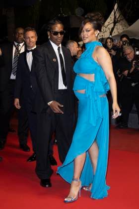 ASAP Rocky and pregnant wife Rihanna leaving the Highest 2 Lowest red carpet at the 78th Cannes Film Festival ASAP Rocky and Rihanna leaving the Highest 2 Lowest red carpet at the 78th annual Cannes Film Festival at Palais des Festivals on May 19, 2025 in Cannes, France.  Copyright: x Chassery+Courdjix