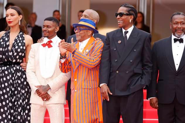 Ilfenesh Hadera, Aubrey Joseph, Denzel Washington, Spike Lee, ASAP Rocky and Wendell Pierce at the premiere of the feature film Highest 2 Lowest at the Festival de Cannes 2025 78 Cannes International Film Festival at the Palais des Festivals Cannes, 19 05 2025 Foto:xD.xBedrosianx xFuturexImagex highest_5662