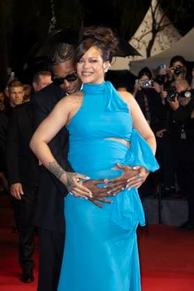 ASAP Rocky and pregnant wife Rihanna leaving the Highest 2 Lowest red carpet at the 78th Cannes Film Festival ASAP Rocky and Rihanna leaving the Highest 2 Lowest red carpet at the 78th annual Cannes Film Festival at Palais des Festivals on May 19, 2025 in Cannes, France.  Copyright: x Chassery+Courdjix