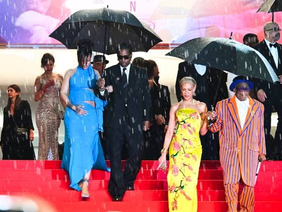 Cannes, France: Cannes, 78th Cannes Film Festival 2025 - evening 7 - Red Carpet of the film Highest 2 Lowest. In the photo Asap Rocky (A Rocky) and Rihanna Thierry FrÃ maux Spike Lee and wife Tonya Lewis Lee Cannes  - ZUMAp169 20250519_zea_p169_1968 Copyright: xManuelexMangiarottix