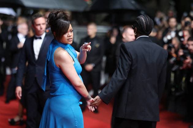 Cannes - Rihanna and Asap Rocky leaving the Highest 2 Lowest Premiere JD Rihanna and Asap Rocky are seen leaving the Highest 2 Lowest Premiere in Cannes, France on May 19, 2025 as part of the 78th Cannes Film Festival. Photo by Jerome Domine ABACAPRESS.COM Cannes France  Copyright: xDominexJerome ABACAx