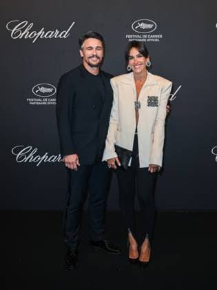 Cannes, Italy: Cannes, 78th Cannes Film Festival 2025 - evening 7 - Chopard Universe Dinner 2025 - In the photo:, James Franco and Izabel Pakzad Cannes Italy  - ZUMAp169 20250519_zea_p169_2149 Copyright: xSimonexComix