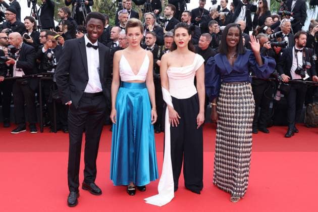 Cannes - Highest 2 Lowest Screening JD Saabo Balde, Clara Wielick, Ada Harb and Mariam Gueye of Adami during the Highest 2 Lowest red carpet at the 78th annual Cannes Film Festival at Palais des Festivals on May 19, 2025 in Cannes, France. Photo by Jerome Domine ABACAPRESS.COM Cannes France  Copyright: xDominexJerome ABACAx