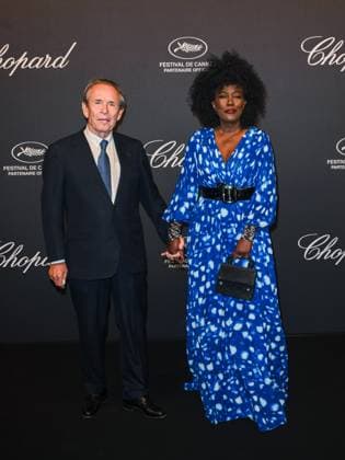 Cannes, Italy: Cannes, 78th Cannes Film Festival 2025 - evening 7 - Chopard Universe Dinner 2025 - In the photo: Jacky Ickx and Khadja Nin Cannes Italy  - ZUMAp169 20250519_zea_p169_2198 Copyright: xSimonexComix