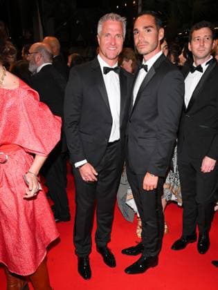 Cannes, Italy: Cannes, 78th Cannes Film Festival 2025 - evening 7 - red carpet of the film Alpha - In the photo: Ralf Schumacher with his boyfriend Etienne Cannes Italy  - ZUMAp169 20250519_zea_p169_2275 Copyright: xAlbertoxTerenghix