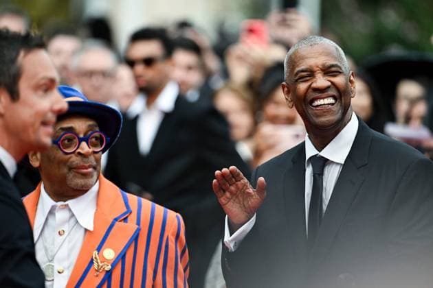 78eme Festival International du Film de Cannes Montée des marches du film Higest 2 Lowest 78th International Cannes Film Festival Red carpet for Highest 2 Lowest Movie 444701 2025 05 19 France Washington, Denzel Lee, Spike  Copyright: xLionelxGuericolas MPPx STAR_444701_048