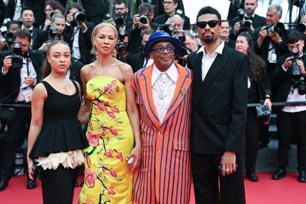78eme Festival International du Film de Cannes Montée des marches du film Higest 2 Lowest 78th International Cannes Film Festival Red carpet for Highest 2 Lowest Movie 444701 2025 05 19 France Lee, Spike Lewis Lee, Tonya Lee, Satchel Lee, Jackson  Copyright: xLionelxGuericolas MPPx STAR_444701_132