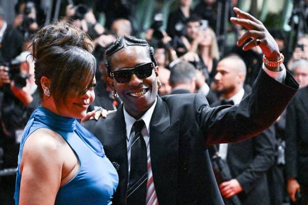Cannes Exit Highest 2 Lowest Premiere AM ASAP Rocky and Rihanna attending the Highest 2 Lowest Premiere in Cannes, France on May 19, 2025 as part of the 78th Cannes Film Festival. Photo by Aurore Marechal ABACAPRESS.COM Cannes France  Copyright: xMarechalxAurore ABACAx