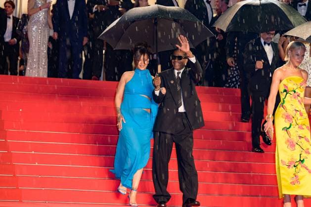 Cannes Highest 2 Lowest Red Carpet NG Rihanna and A$AP Rocky leaving the ‘Highest 2 Lowest’ Screening and Red Carpet at Palais Des Festivals in Cannes, France on May 19 2025 as part of the 78th Cannes Film Festival. Photo by Nicolas Genin ABACAPRESS.COM Cannes France  Copyright: xGeninxNicolas ABACAx