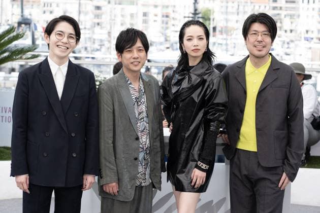 Cannes - Exit 8 Photocall DN Hirase Kentaro, Kazunari Ninomiya, Nana Komatsu and Genki Kawamura pose during the Exit 8 photocall at the 78th annual Cannes Film Festival at Palais des Festivals on May 19, 2025 in Cannes, France. Photo by David NIVIERE ABACAPRESS.COM CANNES France  Copyright: xNivierexDavid ABACAPRESS.COMx