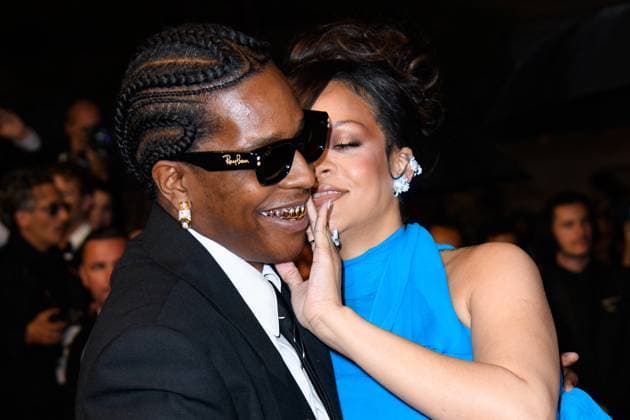 Cannes Highest 2 Lowest Red Carpet NG Rihanna and A$AP Rocky leaving the ‘Highest 2 Lowest’ Screening and Red Carpet at Palais Des Festivals in Cannes, France on May 19 2025 as part of the 78th Cannes Film Festival. Photo by Nicolas Genin ABACAPRESS.COM Cannes France  Copyright: xGeninxNicolas ABACAx
