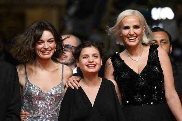 Cannes Alpha Premiere AM Emma Mackey, Cindy Mello and Julia Ducournau attending the Alpha Premiere in Cannes, France on May 19, 2025 as part of the 78th Cannes Film Festival. Photo by Aurore Marechal ABACAPRESS.COM Cannes France  Copyright: xMarechalxAurore ABACAx