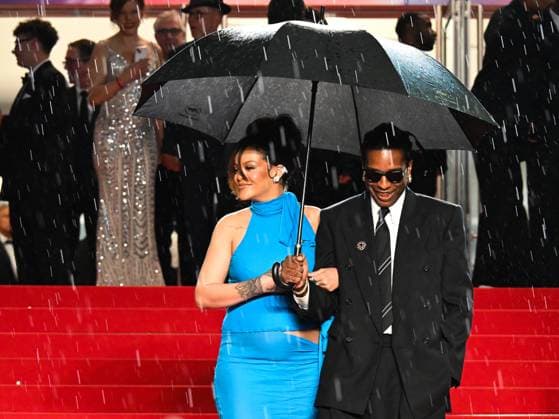 Cannes, France: Cannes, 78th Cannes Film Festival 2025 - evening 7 - Red Carpet of the film Highest 2 Lowest. In the photo Asap Rocky (A Rocky) and Rihanna Cannes  - ZUMAp169 20250519_zea_p169_2024 Copyright: xManuelexMangiarottix