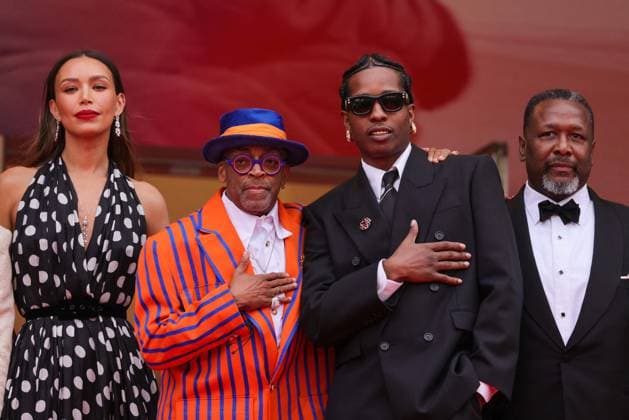 Bilder des Jahres 2025, Entertainment 05 Mai Entertainment Themen der Woche KW21 Entertainment Bilder des Tages Cannes - Highest 2 Lowest Screening Spike Lee, Ilfenesh Hadera, A$AP Rocky and Jason Michael Berman attend the Highest 2 Lowest red carpet at the 78th annual Cannes Film Festival at Palais des Festivals on May 19, 2025 in Cannes, France Photo by Shootpix ABACAPRESS.COM Cannes France  Copyright: xShootpix ABACAx