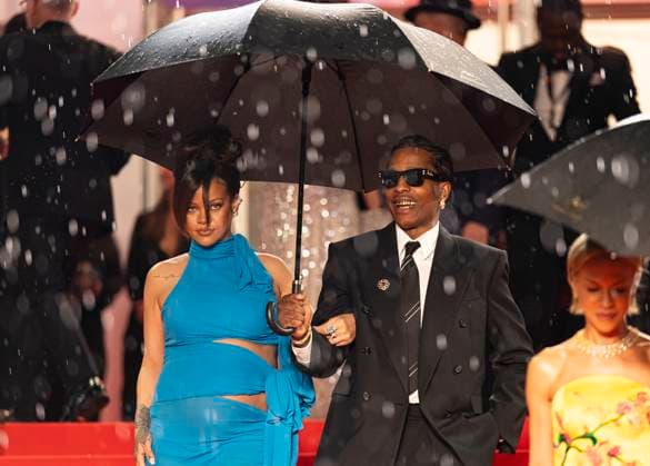 ASAP Rocky and Rihanna leaving the Highest 2 Lowest red carpet at the 78th annual Cannes Film Festival ASAP Rocky and pregantn wife Rihanna leaving the Highest 2 Lowest red carpet at the 78th annual Cannes Film Festival  Copyright: x Chassery+Courdjix
