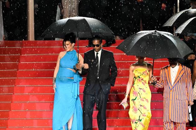 Cannes - Rihanna And Asap Rocky Leaving the Highest 2 Lowest Screening Rihanna and Asap Rocky are seen leaving the Highest 2 Lowest Premiere in Cannes, France on May 19, 2025 as part of the 78th Cannes Film Festival. Photo by Florian Poitout ABACAPRESS.COM Cannes France  Copyright: xPoitoutxFlorian ABACAx