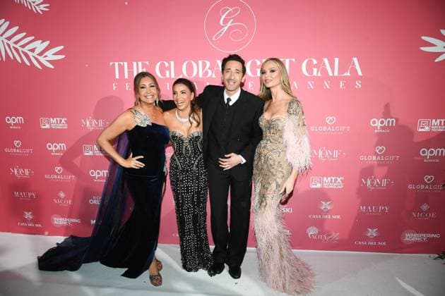 Photocall of the Globa Gift Gala during the 78th Cannes International Film Festival Maria Bravo, Eva Longoria, Adrien Brody and his partner Georgina Chapman at the photocall of the Globa Gift Gala during the 78th Cannes International Film Festival May 19th, 2025 Lionel Urman Bestimage Celebrities at the photocall of the Global Gift Gala during the 78th Internationall Cannes Film Festival May 19th, 2025 Cannes France  Copyright: xLIONELxURMANxx xBESTIMAGExLIONELxURMANxx xBESTIMAGEx