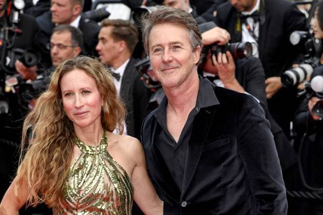 Shauna Robertson and Edward Norton at the Highest 2 Lowest film premiere on 19 05 2025 as part of the 78 Film Festival in Cannes Highest 2 Lowest film premiere in Cannes