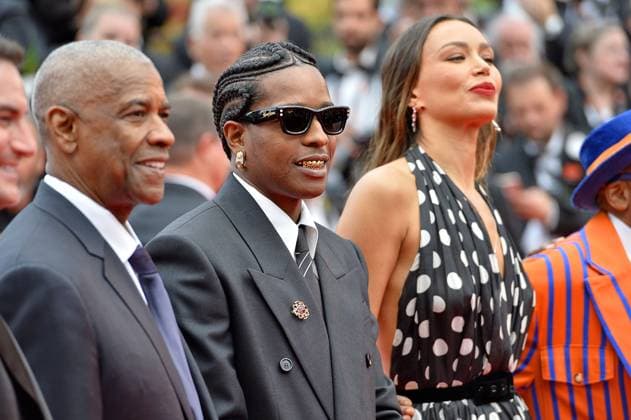 Denzel Washington, ASAP Rocky and Ilfenesh Hadera at the Highest 2 Lowest film premiere on 19 05 2025 as part of the 78 Film Festival in Cannes Highest 2 Lowest film premiere in Cannes
