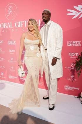 Paul Pogba with wife Maria Zulay Pogba Salaues at the Global Gift Gala 2025 at the Festival de Cannes 2025 78 Cannes International Film Festival at La MÃ me Plage Cannes, 19 05 2025 Foto:xD.xBedrosianx xFuturexImagex gift_5512