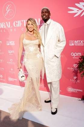 Paul Pogba with wife Maria Zulay Pogba Salaues at the Global Gift Gala 2025 at the Festival de Cannes 2025 78 Cannes International Film Festival at La MÃ me Plage Cannes, 19 05 2025 Foto:xD.xBedrosianx xFuturexImagex gift_5513