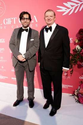 Edoardo Francia with guest at the Global Gift Gala 2025 at the Festival de Cannes 2025 78 Cannes International Film Festival at La MÃ me Plage Cannes, 19 05 2025 Foto:xD.xBedrosianx xFuturexImagex gift_5518