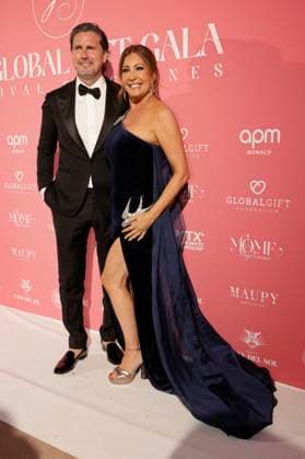 Nicolas Escanez and Maria Bravo at the Global Gift Gala 2025 at the Festival de Cannes 2025 78 Cannes International Film Festival at La MÃ me Plage Cannes, 19 05 2025 Foto:xD.xBedrosianx xFuturexImagex gift_5554
