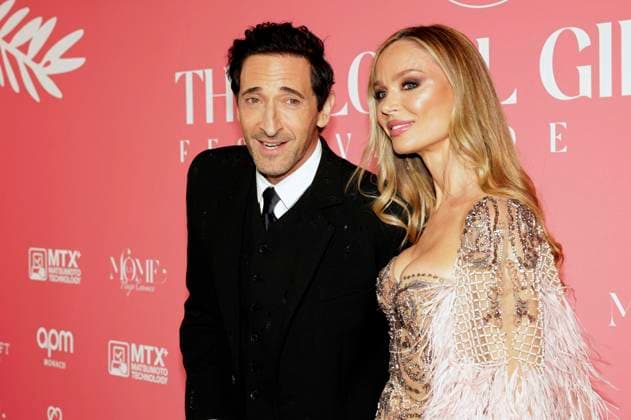 Adrien Brody and Georgina Chapman at the Global Gift Gala 2025 at the Festival de Cannes 2025 78 Cannes International Film Festival at La MÃ me Plage Cannes, 19 05 2025 Foto:xD.xBedrosianx xFuturexImagex gift_5626