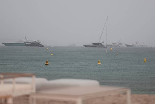 Cannes Film Festival 2025 Pierre Teyssot MAXPPP Cannes Film Festival 2025 78th edition of the Festival International du Film de Cannes on May 20, 2025 in Cannes, France Change in the meteorological conditions, thunder storms, strong wind and rain on the Croisette Boats and beach Pierre Teyssot Maxppp Cannes France  Copyright: xMAXPPPxPierrexTeyssotx PT3_4414 TEY2025052022
