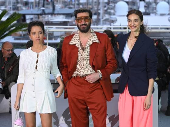 Cannes, France: Cannes, 78th Cannes Film Festival 2025 - Day 8 - Photocall of the film Eagles Of The Republic . In the picture Zineb Triki, Fares Fares, Lyna Khoudri Cannes  - ZUMAp169 20250520_zea_p169_071 Copyright: xAlbertoxTerenghix