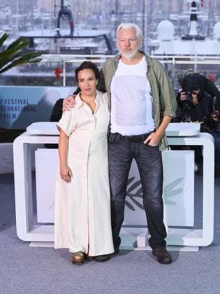Cannes, Italy: Cannes, 78th Cannes Film Festival 2025 - day 7 - photocall of the film The Six Billion Dollar Man In the photo:, Stella and Julian Assange, Cannes Italy  - ZUMAp169 20250520_zea_p169_140 Copyright: xAlbertoxTerenghix