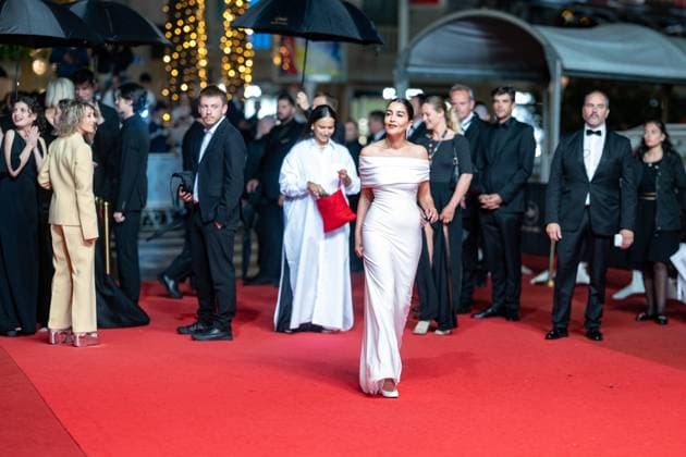 78eme Festival International du Film de Cannes Montée des marches du film Alpha 78th International Cannes Film Festival Red carpet for Alpha movie 444730 2025 05 19 Cannes France Bekhti, Leïla  Copyright: xEstellexCarlierx xStarfacex STAR_444730_033