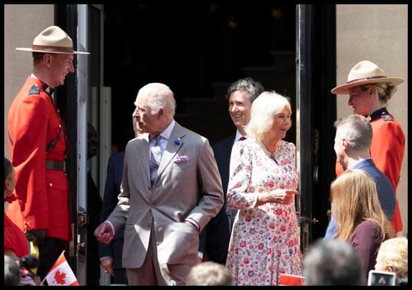 . 20 05 2025. London, United Kingdom. King Charles III and Queen Camilla leaving Canada House in London after a visit to mark 100 years since it opened in June 1925 .  xStephenxLockx xi-Imagesx IIM-25957-0020