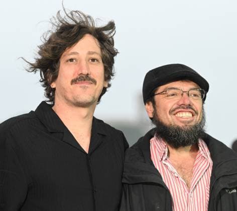 Columbian director Simon Mesa Soto and actor Ubeimar Rios attend the photo call for A Poet at the 78th Cannes Film Festival in Cannes, France on Tuesday May 20, 2025.  CAN20250520115 RUNExHELLESTAD