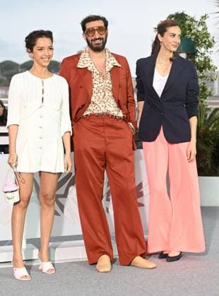 Swedish actor Fares Fares, French- Moroccan actress Zineb and Algerian- French actress Lyna Khoudri attend the photo call for Eagles Of The Republic at the 78th Cannes Film Festival in Cannes, France on Tuesday May 20, 2025.  CAN20250520124 RUNExHELLESTAD