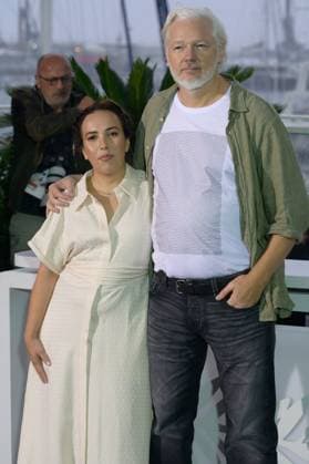 The Six Billion Dollar Man Photocall at 78th Festival de Cannes - Cannes, France CANNES, FRANCE. May 20, 2025: Julian Assange & Stella Assange at the photocall for The Six Billion Dollar Man at the 78th Festival de Cannes. Picture: Paul Smith Featureflash Cannes France  Copyright: xPaulxSmithx xFeatureflashx
