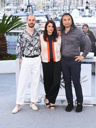 Cannes, 78th Cannes Film Festival 2025 - Day 8 - Photocall of the film Amelie Et La Metaphysique Des Tubes . In the picture Mailys Vallade and Eddine Noel Liane-Cho Han  Copyright: xAlbertoxTerenghix xipa-agency.netx xPoolxPhotoxEventsx05x IPA_Agency_IPA57980939