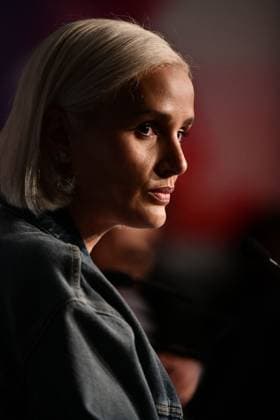 Press conference for the film Alpha Competition at the 78th Cannes International Film Festival La réalisatrice Julia Ducournau à la conférence de presse du film Alpha Compétition lors du 78ème Festival International du Film de Cannes, le 20 mai 2025 Valentina Claret Pool Cannes Bestimage Press conference for the film Alpha Competition at the 78th Cannes International Film Festival, on May 20th, 2025 Cannes France  Copyright: xPoolxCannesx xBestimagexPoolxCannesx xBestimagex
