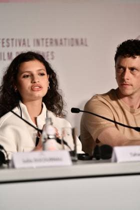 Press conference for the film Alpha Competition at the 78th Cannes International Film Festival Mélissa Boros et Finnegan Oldfield à la conférence de presse du film Alpha Compétition lors du 78ème Festival International du Film de Cannes, le 20 mai 2025 Valentina Claret Pool Cannes Bestimage Press conference for the film Alpha Competition at the 78th Cannes International Film Festival, on May 20th, 2025 Cannes France  Copyright: xPoolxCannesx xBestimagexPoolxCannesx xBestimagex
