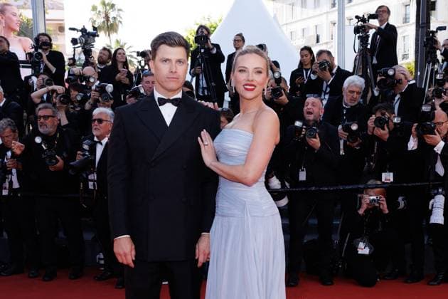 M Montée des marches du film Vie privée lors du 78ème Festival International du Film de Cannes Colin Jost et sa femme Scarlett Johansson Montée des marches du film Vie privée lors du 78ème Festival International du Film de Cannes, au Palais des Festivals à Cannes Le 20 mai 2025 Jacovides Moreau Bestimage Red carpet for the movie A private life during the 78th Cannes International Film Festival at the Palais des Festivals in Cannes, France On may 20th 2025 Cannes France  Copyright: xJACOVIDES-MOREAUx xBESTIMAGExJACOVIDES-MOREAUx xBESTIMAGEx