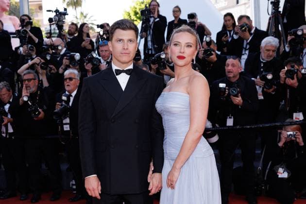 M Montée des marches du film Vie privée lors du 78ème Festival International du Film de Cannes Colin Jost et sa femme Scarlett Johansson Montée des marches du film Vie privée lors du 78ème Festival International du Film de Cannes, au Palais des Festivals à Cannes Le 20 mai 2025 Jacovides Moreau Bestimage Red carpet for the movie A private life during the 78th Cannes International Film Festival at the Palais des Festivals in Cannes, France On may 20th 2025 Cannes France  Copyright: xJACOVIDES-MOREAUx xBESTIMAGExJACOVIDES-MOREAUx xBESTIMAGEx