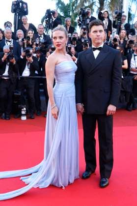 Scarlett Johansson with husband Colin Jost at the premiere of the feature film Vie privÃ e A Private Life at the Festival de Cannes 2025 78 Cannes International Film Festival at the Palais des Festivals Cannes, 20 05 2025 Foto:xD.xBedrosianx xFuturexImagex private_5553