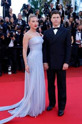 Scarlett Johansson with husband Colin Jost at the premiere of the feature film Vie privÃ e A Private Life at the Festival de Cannes 2025 78 Cannes International Film Festival at the Palais des Festivals Cannes, 20 05 2025 Foto:xD.xBedrosianx xFuturexImagex private_5554