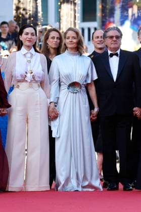 Rebecca Zlotowski, Jodie Foster and Daniel Auteuil at the premiere of the feature film Vie privÃ e A Private Life at the Festival de Cannes 2025 78 Cannes International Film Festival at the Palais des Festivals Cannes, 20 05 2025 Foto:xD.xBedrosianx xFuturexImagex private_5562