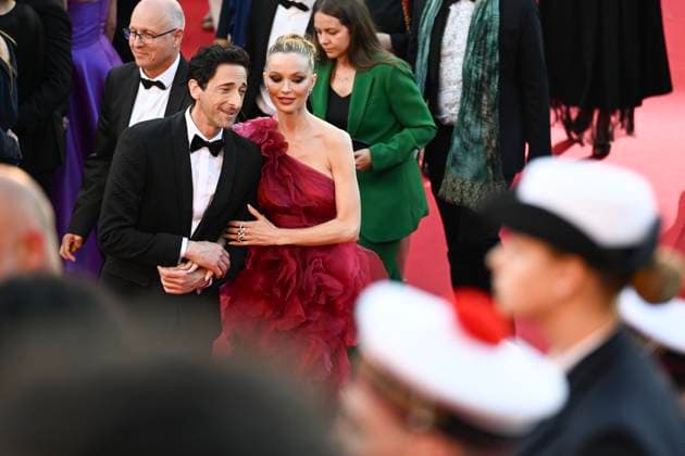 78eme Festival International du Film de Cannes Montée des marches du film Vie Privée 78th International Cannes Film Festival Red carpet for Vie Privée movie 444801 2025 05 20 France Brody, Adrien Chapman, Georgina  Copyright: xSergexArnalx xStarfacex STAR_444801_006
