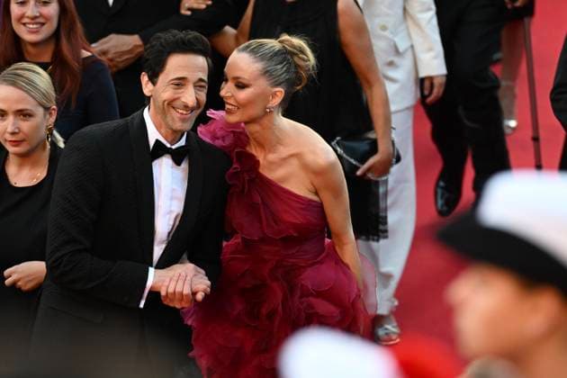 78eme Festival International du Film de Cannes Montée des marches du film Vie Privée 78th International Cannes Film Festival Red carpet for Vie Privée movie 444801 2025 05 20 France Brody, Adrien Chapman, Georgina  Copyright: xSergexArnalx xStarfacex STAR_444801_009