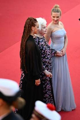 78eme Festival International du Film de Cannes Montée des marches du film Vie Privée 78th International Cannes Film Festival Red carpet for Vie Privée movie 444801 2025 05 20 France Johansson, Scarlett Kellyman, Erin Squibb, June  Copyright: xSergexArnalx xStarfacex STAR_444801_026